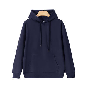 Fabricantes de ropa YKH Ropa de invierno 320GSM Tela de lana Mantener caliente en blanco para imprimir logotipo personalizado Sudadera con capucha para hombre - Product Image 3