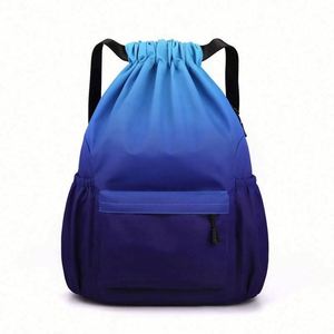 Custom Logo Waterproof Oxford Cloth Basketball Soccer Bag Bundle Pocket Lightweight Casual Sports Gym Drawstring <b>Backpacks</b> - Product Image 5