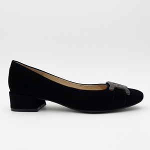 Zapatos de Tacón Bajo Negros de Novia para Mujer, con Tacones Finos de 3-8 cm y Hebilla Decorativa, Zapatos de Tacón Alto con Diseño Floral - Product Image 2