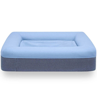 Cama Impermeable para Perros, Lavable, Ortopédica, de Espuma Viscoelástica, con Forro de Imitación Lino Extraíble, Cama de Lujo Tipo Sofá para Mascotas