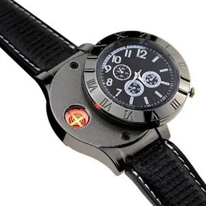 Novo Produto Chinês Atacado Esporte Mens Watch USB Cigarro Mais Leve Relógio