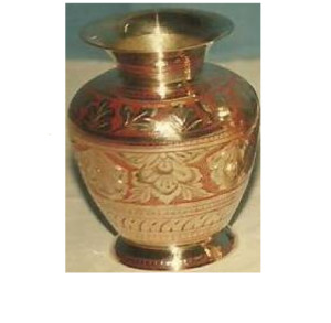Indian Wholesale Brass Cast Flower Pot Hand Crafted Metal Flower <b>Vase</b> With <b>Engraving</b> Design - Product Image 4