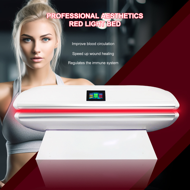 China Manufacturer Infrared Red Led Light Therapy Bed Full Body 450-1070nm Custom Red Light Bed for Spa Clinic Use
