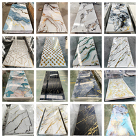 Panneau UV en PVC, feuille de marbre UV, panneau en plastique résistant à l'humidité et à l'eau, feuille de marbre UV pour la décoration murale