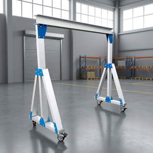 Grúa Pórtico Plegable de Aluminio Portátil de 500 kg 1000 kg, Grúa Pórtico Móvil de Aluminio que Ahorra Espacio para Laboratorio - Product Image 1