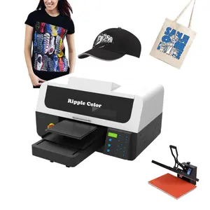 Printer digital ukuran a2 langsung ke garmen printer digital 4060 dengan xp600 head tshirt hoodie jeans printer dtg