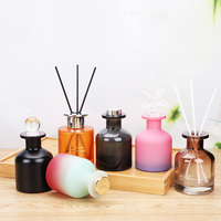 Flacon en verre vide de luxe pour diffuseur de parfum, flacon en verre givré, flacons en verre pour diffuseurs de parfum