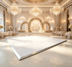 Pista de Baile Blanca de Alta Calidad con Bordes de Aluminio, Pista de Baile para Bodas en Venta - Product Image 1