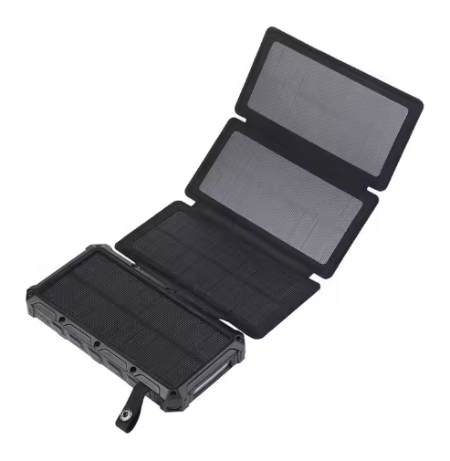Waterproof Power Bank 4 Panel Solar Charger Micro USB Type C Wireless Power Bank Thin Travel Portable Mini Power Bank