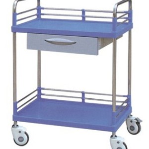 Carrito de Acero Inoxidable Kang Zhi Xing para Medicamentos, Vehículo Médico, Carro de Reparto de Medicamentos para Hospital, Tamaño Pequeño con Bandeja y Cubeta - Product Image 2