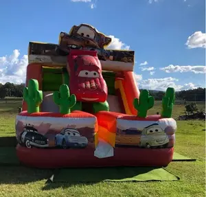 Diskon besar komersial murah balon Bouncer Jumping Castle dengan Aksesori Slide disesuaikan Pvc laut