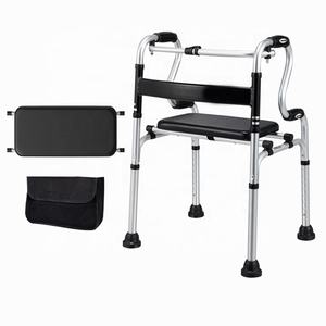 Atacado Alumínio Folding Walker Com 2 Rodas Idosos Stand Up Assist Walker Reabilitação Walker Para Adultos - Product Image 6