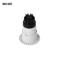 Downlight LED COB encastré moderne 3-7W 10W en aluminium sans cadre pour variateur d'intensité IP65 avec CRI90 et angle de faisceau de 15-38°