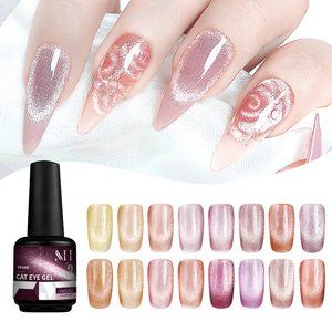 Esmalte de Uñas en Gel MH Rosa Ojo de Gato, Esmalte de Uñas en Gel Magnético Brillante Rosa Azul, Botella de 15 ml - Product Image 2