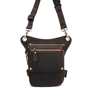 Riñonera de cuero genuino para cadera, riñonera deportiva para senderismo, bolsa de pierna, riñonera vintage con estampado personalizado - Product Image 1