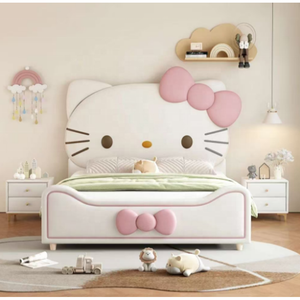 <span class=keywords><strong>Cama</strong></span> Inteligente Moderna Ajustable con Diseño de Princesa de Dibujos Animados, de Cuero Suave y con Almacenamiento, para Niños, Venta al Por Mayor - Product Image 2