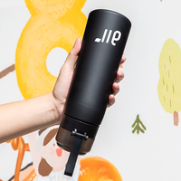 Botella de Agua de Plástico Transparente de 650 ml para Gimnasio y Actividades al Aire Libre, Libre de BPA, con Cápsulas de Sabor a Fruta, Éxito de Ventas