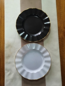 Assiettes jetables de luxe en PS sans BPA, style <span class=keywords><strong>vintage</strong></span>, couleur personnalisée, pour mariage, fête, camping, kit de dîner Sweet Dew - Product Image 6