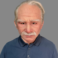 Máscara Facial Completa de Silicona Realista Personalizable para Personas Mayores, para Halloween, Cumpleaños, Año Nuevo, Graduación, Reutilizable y Ecológica