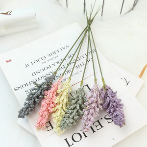 Meilleures ventes 2026 : Bouquet de fleurs en mousse couleur macaron motif épi de blé, style pastoral, accessoires végétaux pour arrangements floraux - Product Image 5