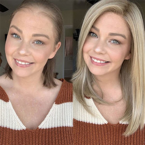 <span class=keywords><strong>Prótesis</strong></span> silicona V-loop Pu Base inyección piel fina <span class=keywords><strong>Natural</strong></span> virgen Remy europeo Ombre Color crudo peluca humana Topper para mujeres - Product Image 6