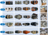 Casa Expandible de Doble Ala con Estructura de Acero Prefabricada, Diseño Plegable, Instalación Rápida para Campamentos de Trabajadores en Obras de Construcción