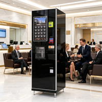 Distributeur automatique de café avec 58 variétés de boissons, grand écran tactile de 21,5 pouces avec SDK, paiement par carte de crédit et pièces, gestion à distance intelligente