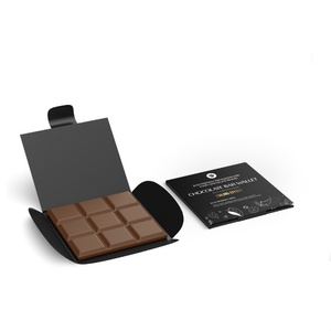 Impresión personalizada al por mayor sellado térmico one up Polka Dot snack sobre seta Chocolate <span class=keywords><strong>Bar</strong></span> molde solapa caja de embalaje con ventana - Product Image 3