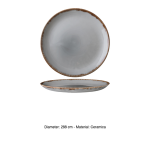 Plato de Cena Gris Dudden Harvest, Decorado a Mano, Cerámica, 28.8 cm, Suministros para Hostelería, Vajilla al por Mayor - Product Image 3