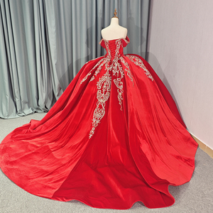 Jancember 6755 Robes De Soirée Traditionnelles À Motif De Dentelle Rouge Vestidos De Noite De Luxo - Product Image 3
