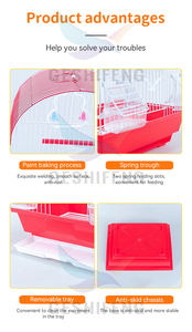 <span class=keywords><strong>Cage</strong></span> à oiseaux pliable GA-2454 en métal, couleurs mélangées blanc, bleu, rouge, vert, petite <span class=keywords><strong>cage</strong></span> européenne - Product Image 3