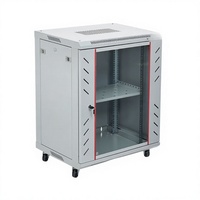 Armoire de serveur réseau murale 19 pouces en gros, en acier laminé à froid SPCC, armoire de données avec porte vitrée et ventilateur