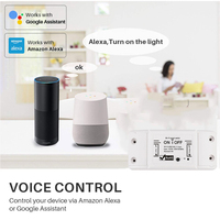 Interrupteur intelligent WiFi Tuya avec moniteur de puissance, télécommande sans fil, compatible Alexa Google Home, interrupteur marche/arrêt