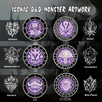 Commande en gros Hexagone Spinner Cube de dés pour DND Dungeons Dragons Mind Flayer Chimera Design Unique Tabletop RPG Collector Gift