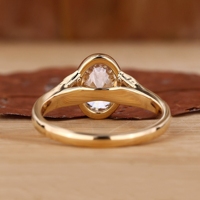 Anillo de Compromiso con Certificado IGI, CVD HPHT VVS, Cultivado en Laboratorio, Relleno de Oro Amarillo, Corte Brillante, para Mujer, 14k/18k