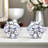 Pas cher véritable argent 925 bijoux revêtement pvd bijoux argent moissanite grosses boucles d'oreilles créoles pour femmes moissanite boucles d'oreilles