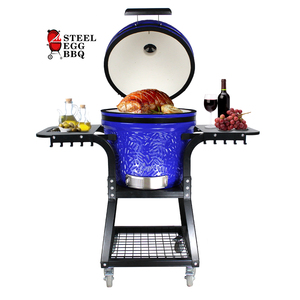 SEB <span class=keywords><strong>KAMADO</strong></span> / <span class=keywords><strong>BARBECUE</strong></span> À CHARBON EN ACIER DE 22 POUCES BLEU, GRILL SMOKELESS DE GRANDE TAILLE, FOUR À <span class=keywords><strong>BARBECUE</strong></span> DE LUXE - Product Image 1