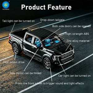 Modèle de <span class=keywords><strong>voiture</strong></span> en alliage Ford Raptor Pickup 1:20, véhicule à tirer en arrière avec son et lumière, camion tout-terrain, jouet pour garçons, collection pour enfants - Product Image 2