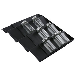 Organisateur de <span class=keywords><strong>tiroir</strong></span> à épices, plateau à épices pour armoires de cuisine, support à épices réglable à quatre niveaux, insert de <span class=keywords><strong>rangement</strong></span> pour épices de cuisine - Product Image 2
