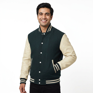 2026 New Design Cotton And Polyester Crew Neck Collar Breathable <b>Long</b> Sleeves Varsity <b>Jackets</b> CollegeBaseballjacket <b>for</b> <b>men</b> - Product Image 1