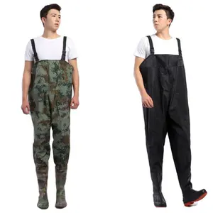 PVC Fishing Wader With Boots 100% Waterproof Chest Wader For Hunting Fishing Garden Outdoor Wear High Quality Fishing Waders