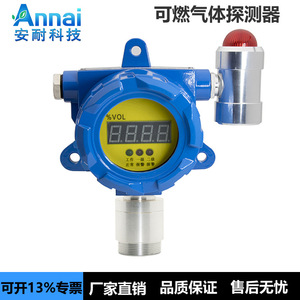 Detector de Gas Combustible Fijo 0-100LEL, Sistema de Alarma de Monitoreo de Gas Natural y Gas Licuado de Plástico ABS - Product Image 4