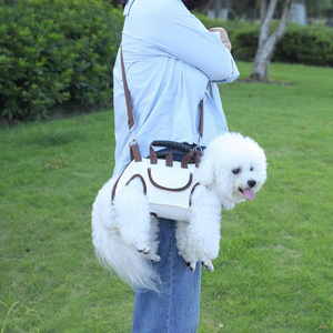 Mochila Porta Mascotas Multifuncional Transpirable con Correa de Tracción, Bolso de Transporte para Perros y Gatos, Tipo Bandolera - Product Image 6