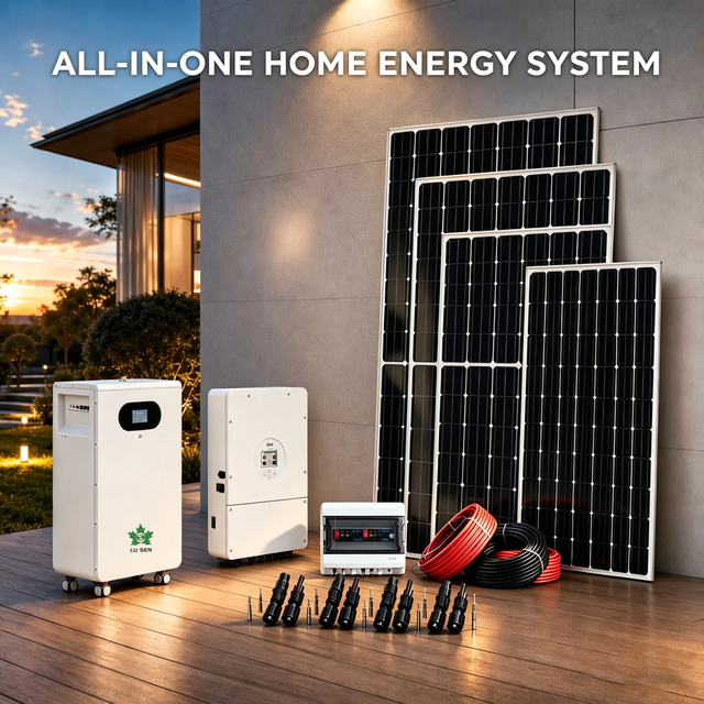 Residential Solar Energy Storage System 6kW 10kW Complete Solar Panel Kit with Floor Mounted Lithium Battery