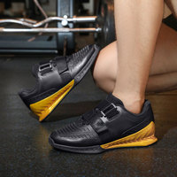 Chaussures d'haltérophilie sur mesure en cuir pour hommes Semelle en caoutchouc antidérapante pour la formation Deadlift et le squat Powerlifting Conception spécifique