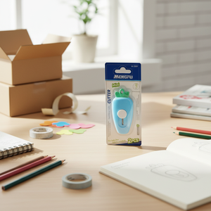 Mini Taglierino Portatile Rosa Blu 2 Pezzi Lame in Acciaio Manici in Plastica per Artigianato/Ufficio Marca Mengfu Modello M-0089 - Product Image 3