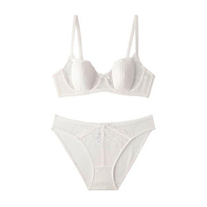 Ensemble de soutien-gorge sexy en dentelle ajourée avec oreilles de <span class=keywords><strong>lapin</strong></span>, armatures souples, ultra-fin, respirant, pour grandes poitrines, lingerie féminine - Product Image 6