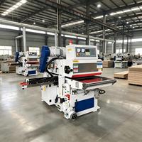 Raboteuse à bois double face haute puissance DLL, machine de travail du bois robuste à alimentation automatique pour le rabotage de panneaux en bois massif