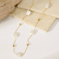Collier de perles d'imitation pour femme, motif étoile de mer, élégant et chic, nouvelle collection de bijoux, vente en gros TGXL15054