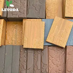 Tableros de cubierta de WPC de madera de plástico compuesto de coextrusión de alta calidad superficie 3D protección UV suelo de WPC